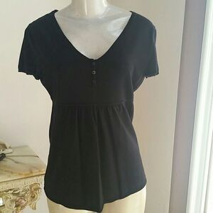 Style &CO Black short sleeves shirt size M